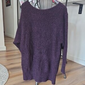 Express Deep Purple Crew Neck Sweater